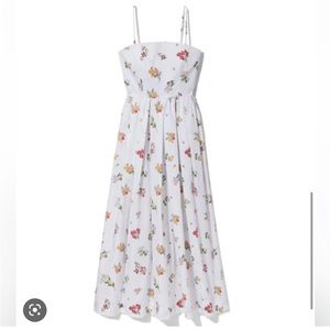 Coco Shop mini bouquet floral white midi dress small